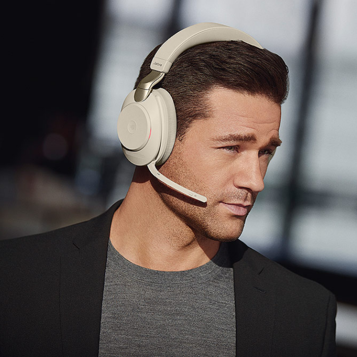 Jabra Evolve2 85 Duo Bej Usb Ms Kablosuz Kulak Üstü Kulaklık